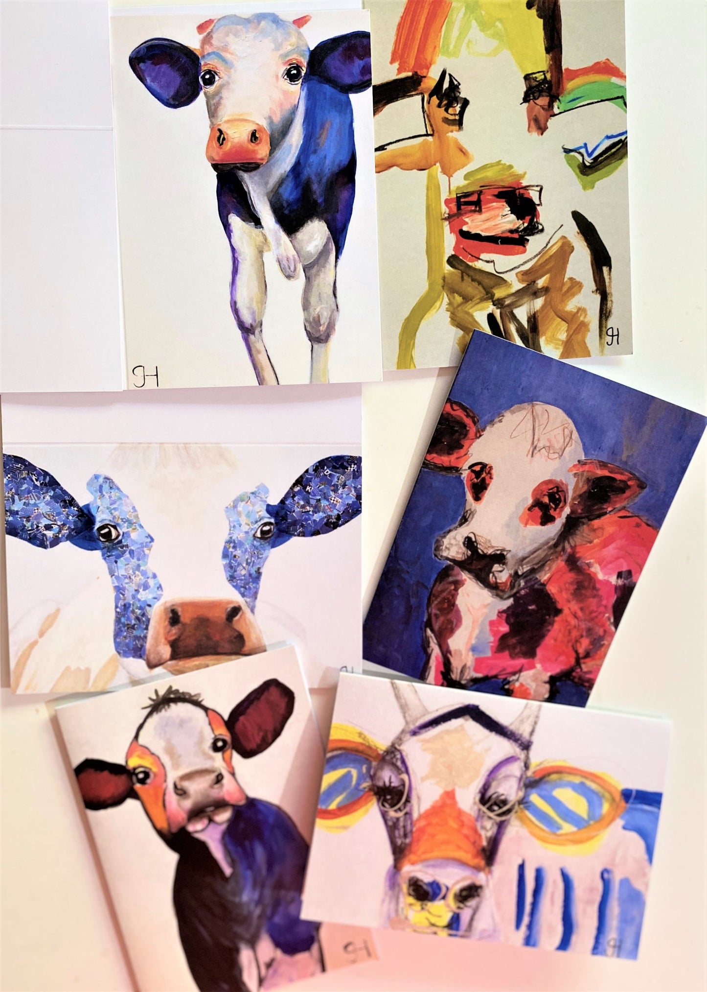 The crazy cow card collection.